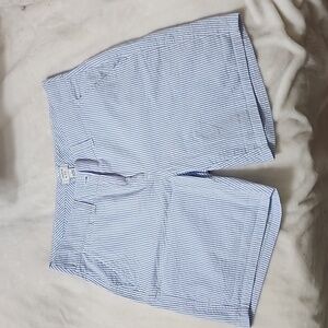 Crown & Ivy Charlotte size 2 blue and white pin stripped shorts